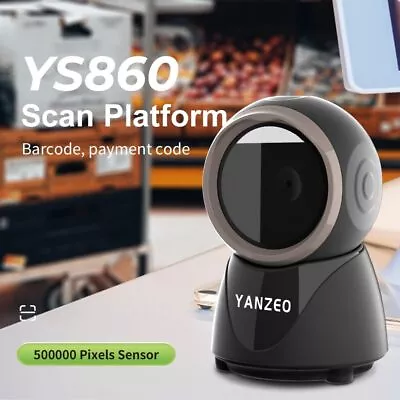 Yanzeo Omnidirectional Destop Barcode Scanner QR 2D Code Reader For PC Library • $33.47