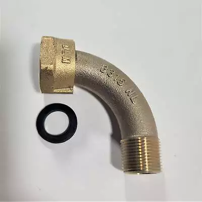 3/4  ANGLE Water Meter Coupling NO-LEAD Brass 3/4  Swivel Cplg. Nut X 3/4  NPT • $55