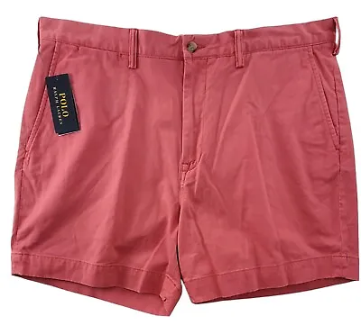 Polo Ralph Lauren Shorts Men's 36 Red W/Medium Blue Pony Classic Fit 6  NWT • $39.95