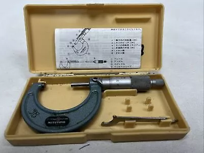 Mitutoyo 103-138 25-50mm Micrometer With Box And 25mm Setting Length Very Good. • £26.99