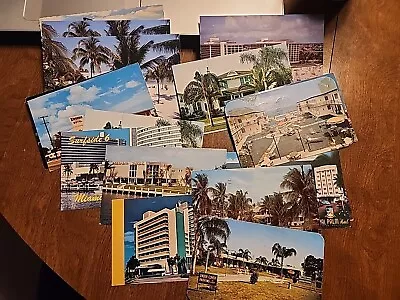 Lot Of 17 Postcards Motel Hotels Of Florida Roadside America 50's 60's • $8.99