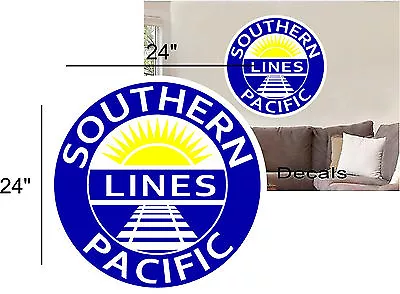 24  Southern Pacific Railroad Logo Decal Make Your Own Sign Train Wall Or Window • $17.99