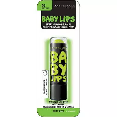 Maybelline New York Baby Lips Electro Moisturizing Lip Balm 90 MINTY SHEER • $3.45