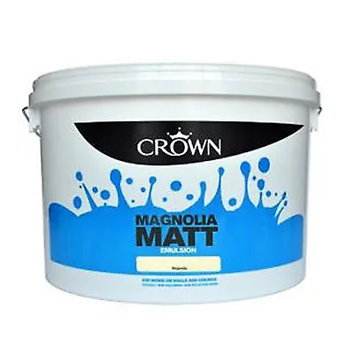 Crown Matt Emulsion Magnolia Wall & Ceiling Paint Non-Breatheasy 7.5L • £21.89