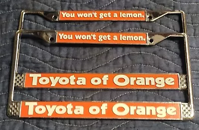 Toyota Of Orange You Won't Get A Lemon California License Plate Frames JDM Supra • $149.99