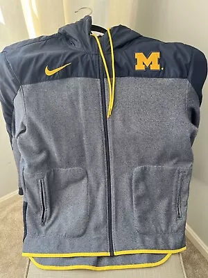 Nike Michigan Wolverines Full Zip Lightweight Hooded Sideline Jacket XL • $20