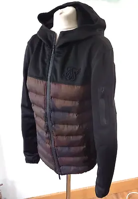SikSilk Puffer Jacket Small Mens Range Bubble Neo Padded Warm CAMO • $31.43