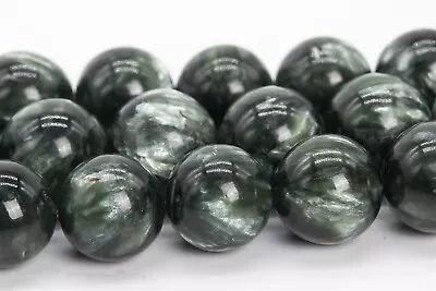 13MM Genuine Natural Seraphinite Beads Grade AAA Round Gemstone Loose Beads • $55.79