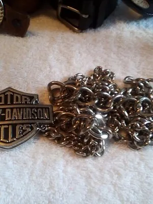 Harley-Davidson Chain Belt Stainless Steel Logos Vintage • $50