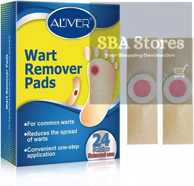 Wart Removal Plasters 24Pcs Wart Remover For Hands Feet Corn Removal Plaster A • £8.67