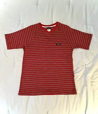 Tommy Hilfiger Jeans Ribbed Thermal Striped V-neck Embroidered Logo Men’s Size M • $28.50