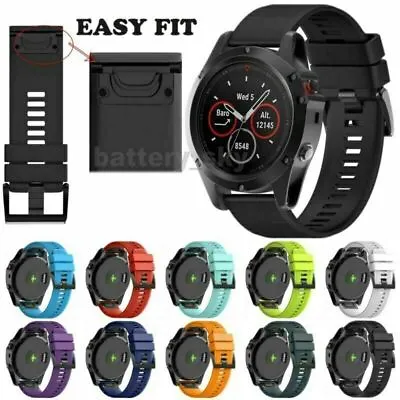 For Garmin Fenix 5S Quick Lock Easyfit Silicone Replacement Band Strap Wristband • $14.10