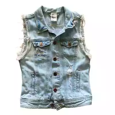 H&M Womens Light Wash Denim Vest Size 4  • $15