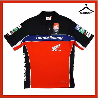 Honda Racing Polo Shirt Clinton Large MotoGP Official Racing Team Tee Jersey N15 • £39.99