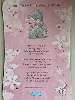 £2.25 • Buy Me To You Tatty Teddy Best Mummy In World Certificate NEW