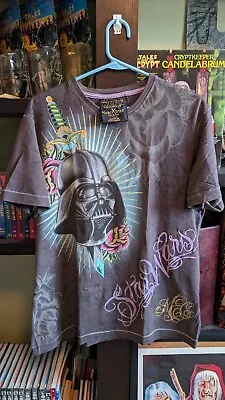 Marc Ecko Limited Star Wars Darth Vader T Shirt Gray Men's Size Large Cut & Sew  • $23.33
