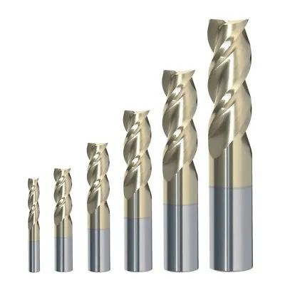 RIP Cutting Tools 6 Piece 3-Flute SE Carbide End Mill Set For Aluminum 1/8-1/2 • $155