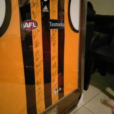 $429 • Buy Framed Hawthorn Signed Guernsey/Jumper PHOTO PROOF Signed Shaun Burgoyne
