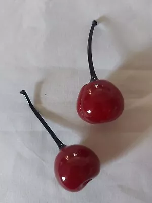 Pair Murano Art Glass Cherries Awesome! • $14.99