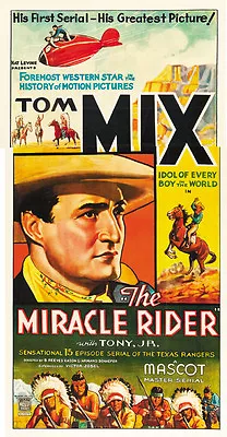 $6.49 • Buy The Miracle Rider (1935)  Tom Mix Classic Western Movie Poster Print 2