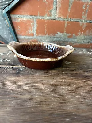 Vintage McCoy 0871 Bowl Casserole Dish Brown Drip Pottery Oven Proof Baking 6.5  • $19.99