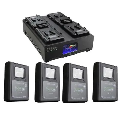 $2099 • Buy Core SWX 4x NEO Slim V-Mount Li-Ion Battery Brick, Bundle W/4-Position Charger