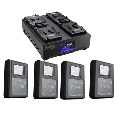 $2099 • Buy Core SWX 4x NEO Slim V-Mount Li-Ion Battery Brick, Bundle W/4-Position Charger