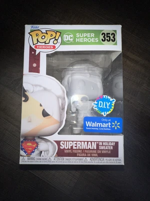 $9.99 • Buy Funko Pop DC Super Heroes #353  Superman In Holiday Sweater  D.I.Y. - New