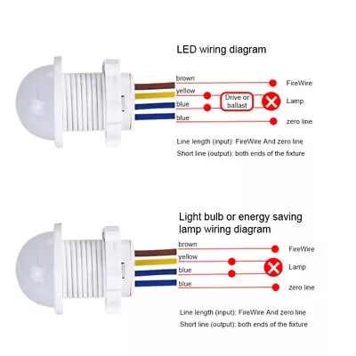 PIR Infrared Motion Sensor Detector Smart Switch 110V220V Light Lamp Switch Auto • $5.30