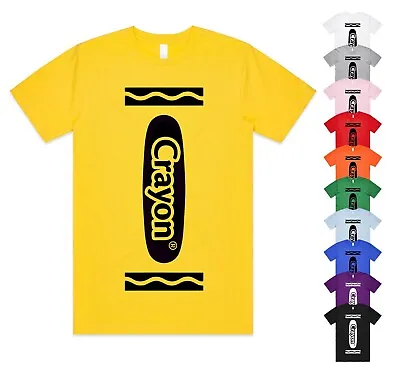 £7.99 • Buy Crayon T-shirt Top World Book Day Funny Fancy Dress Adult Children's Kids Top