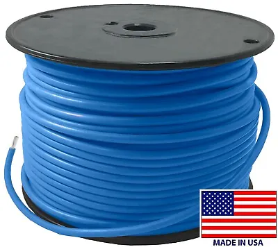 $125.99 • Buy 100' Light Blue 8 AWG GA Tinned Copper Marine Primary Wire USA MADE