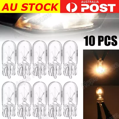 10x W5W T10 Halogen Clear White 12V 5W Car Head Light Lamp Globes Bulbs Park • $9.95