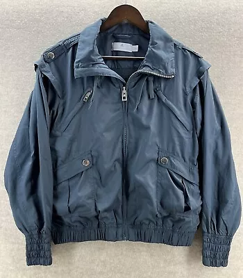 Adidas Stella McCartney Blue Grey Vintage Windbreaker Jacket Size Small • $29.99