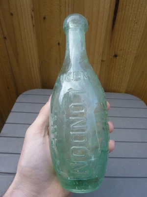 £2 • Buy 1890 - 1900 10oz HOOPER STRUVE & Co LONDON & BRIGHTON HAMILTON BOTTLE Codd QUEEN