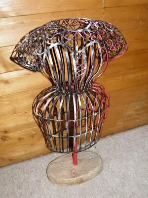 £175 • Buy Vintage Iron Wire Female Dress Form Display/Decorative Mannequin