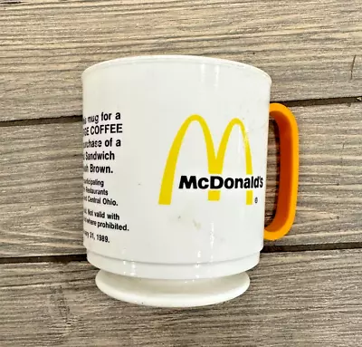 Vintage 1980's Q FM 96 Radio Promo Mcdonalds Coffee Cup Mug • $14.99