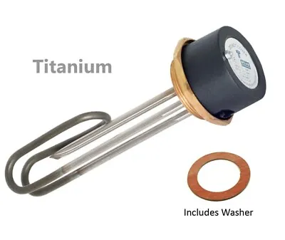 Tesla 11” Titanium 3kW Immersion Heater Element With Thermostat And Washer • £27.99