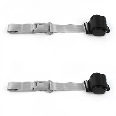 Ford Mustang 1974 - 1978  Standard 2pt Gray/Grey Retractable Bucket Seat Belt Ki • $99.95