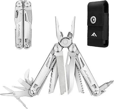 FLISSA 16-in-1 Multitool Pliers Folding Pocket Tool Survival Folding Knife • $26.69