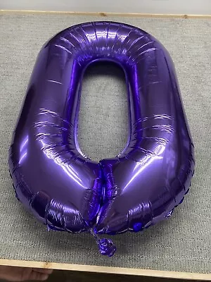 40” Large Purple Number 0 Balloon Foil Mylar Party Birthday Wedding Baby • $6.75