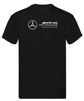 Mercedes AMG Petronas F1 Formula 1 T Shirt Black Stealth White  S M L XL XXL • £14.99