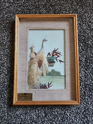 Vintage Mexican Feathercraft Peacocks Handmade Wall Decor HTF • $26