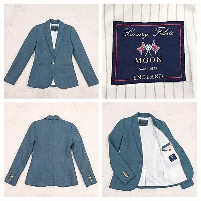 J. Crew X Moon England Campbell Blazer Jacket 00 Herringbone Tweed Gold Button • $89.99