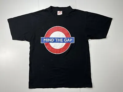 Mind The Gap London Subway Graphic Short Sleeve Black T Shirt Medium • $13.88