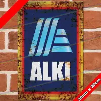 Alki Drinking Humour Shop Man Cave Home Bar Pub Shed Kitchen Metal Décor Sign A4 • £5.99