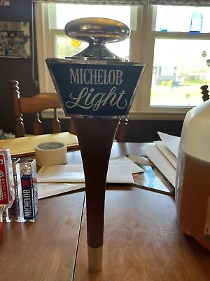 Vintage Tall Michelob Light Wood 11.5  Draft Beer Tap Handle Bar Keg Mancave • $14.99