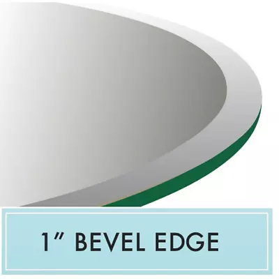 $65.95 • Buy 16  Inch Round Clear Tempered Glass Table Top 1/2  Thick With 1  Bevel Edge
