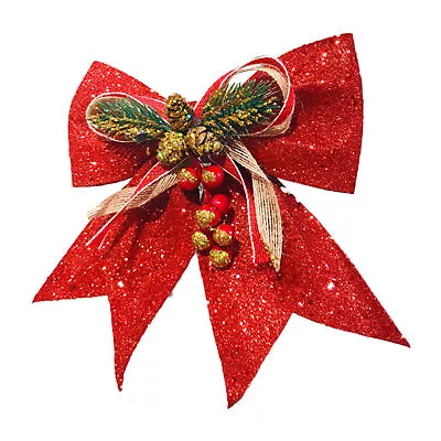 Christmas Bow Exclusive Diy Christmas Bow Tie Pendant Decorative • $12.66