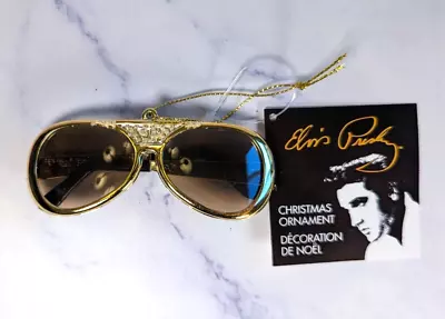 Kurt S Adler Elvis Presley Gold Aviator Sunglasses Christmas Tree Ornament • $12.99