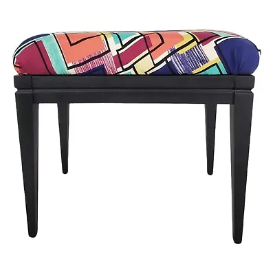 Mid-Century Modern Vanity Bench Stool Seat Upholstered Boho Art Deco Vintage  • $65